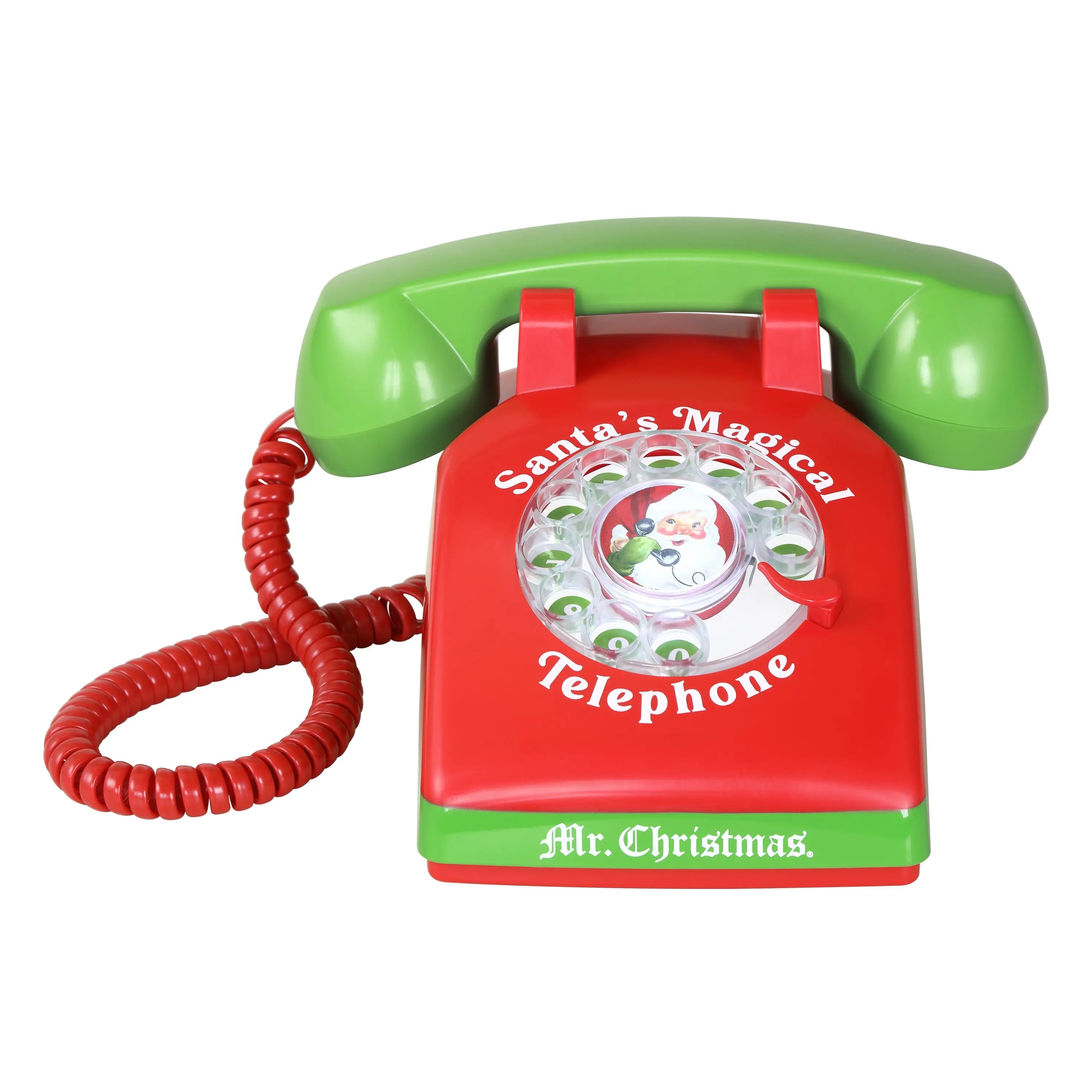 Santa's Magical Telephone™, Vintage Charm Rotary Phone, Interactive Toy with Call Records for Adults, Festive Home & Party Decoration