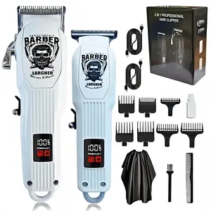 Professional Cordless Hair Clipper & Beard Trimmer, 6000 Rpm Ceramic Blade, 1200mah Rechargeable Battery, for Adults Children Pets, Barber Clippers Set