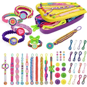 X-HDJ07  Friendship Bracelet Making Kit - Crafts for Kid Girls Toys Ages 8-13, String Bracelet Maker Tool with Beads - Kids Jewelry-Making Kit Christmas Birthday Gift for Girls 6 7 8 9 10 11 12 13