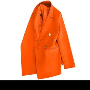 Lady women Elegant winter cropped Blazer Large size solid color casual coat.