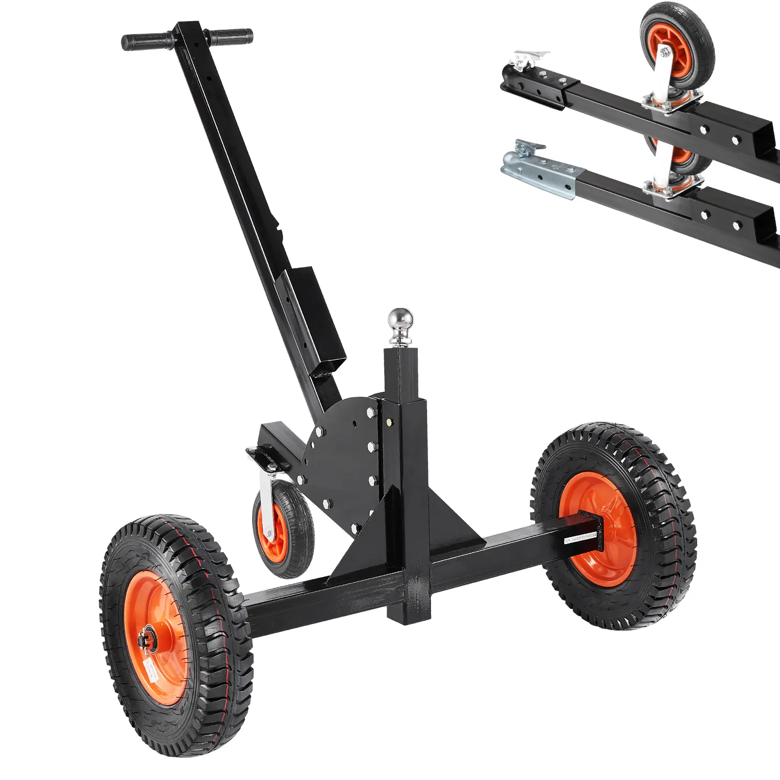 【DealsForYouDays】VEVOR Trailer Dolly Max. 15000lbs Towing Capacity2 in 1 Trailer Mover with 22'' / 26'' Height & 2'' Ball16'' Pneumatic Tires & Universal Wheelfor Moving Car RV Trailer