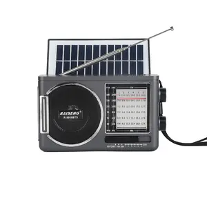 Am Fm Solar Powered Radio with Solar Charging Panel, Portable Emergency Radio with Flashlight for Camping and Outdoor Use