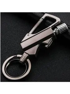 3 in 1 Multifunctional keychain keyring bottle opener, waterproof and reusable, suitable for outdoor activities, travel, camping, parties, creative gift, winter essential, outdoor gift for boyfriend, pure metal  (does not contain kerosene)  Portable