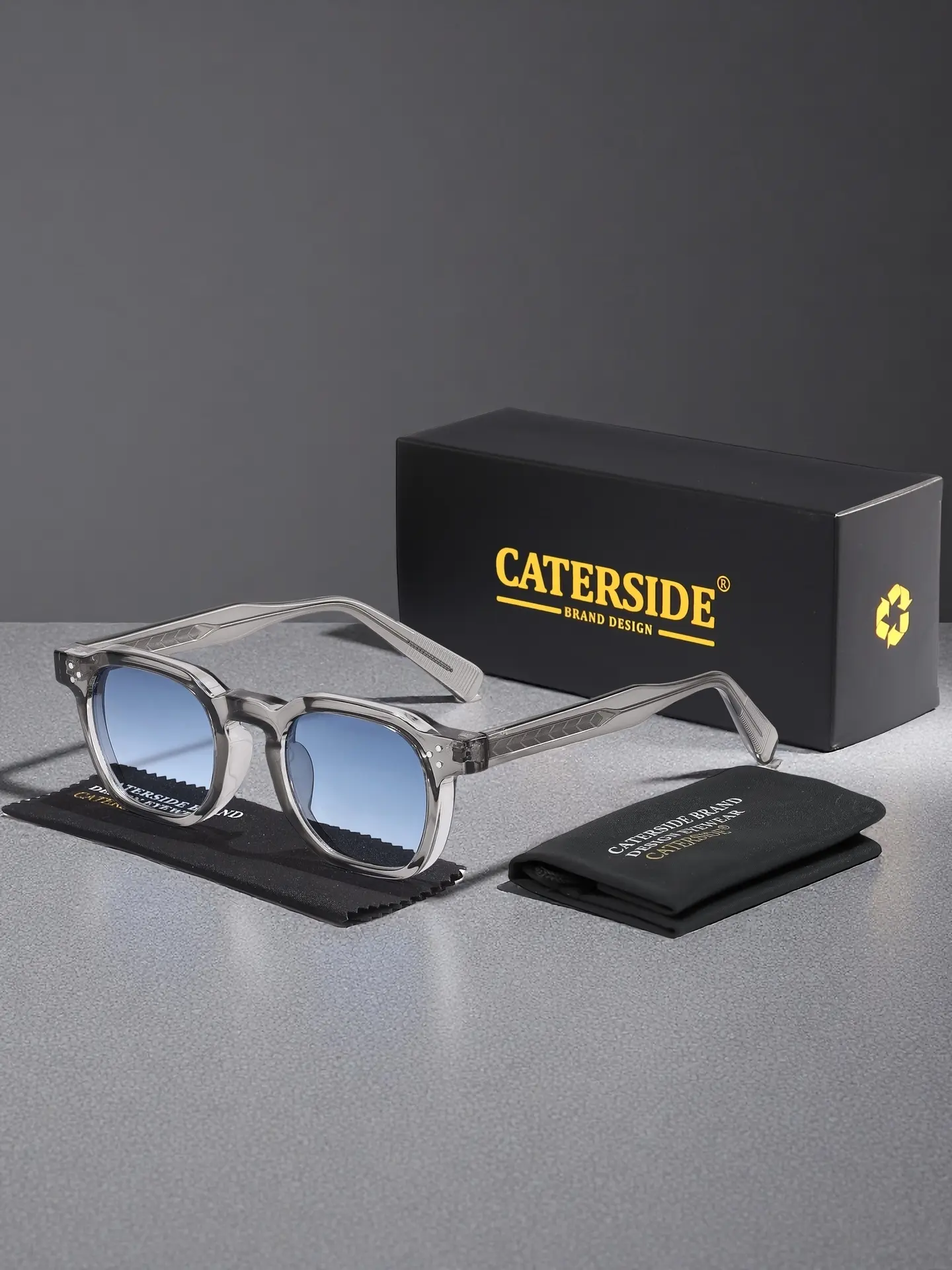 Unisex Vintage Trendy Tinted Lens Sunglasses, Retro Sunglasses for Everyday Use, Fashion Accessories for Outdoor Activities