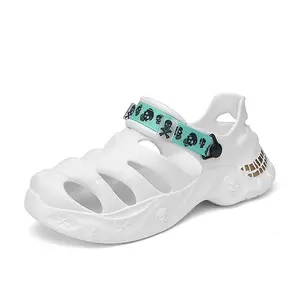 Unisex Goth Skull Platform Clogs | Non-Slip Closed Toe Sandals For Festival Daily Wear