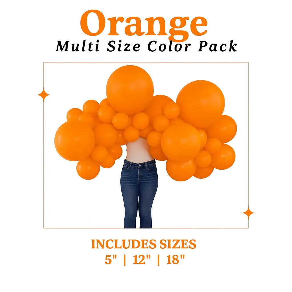 Orange Balloon Pack with Optional Add-Ons