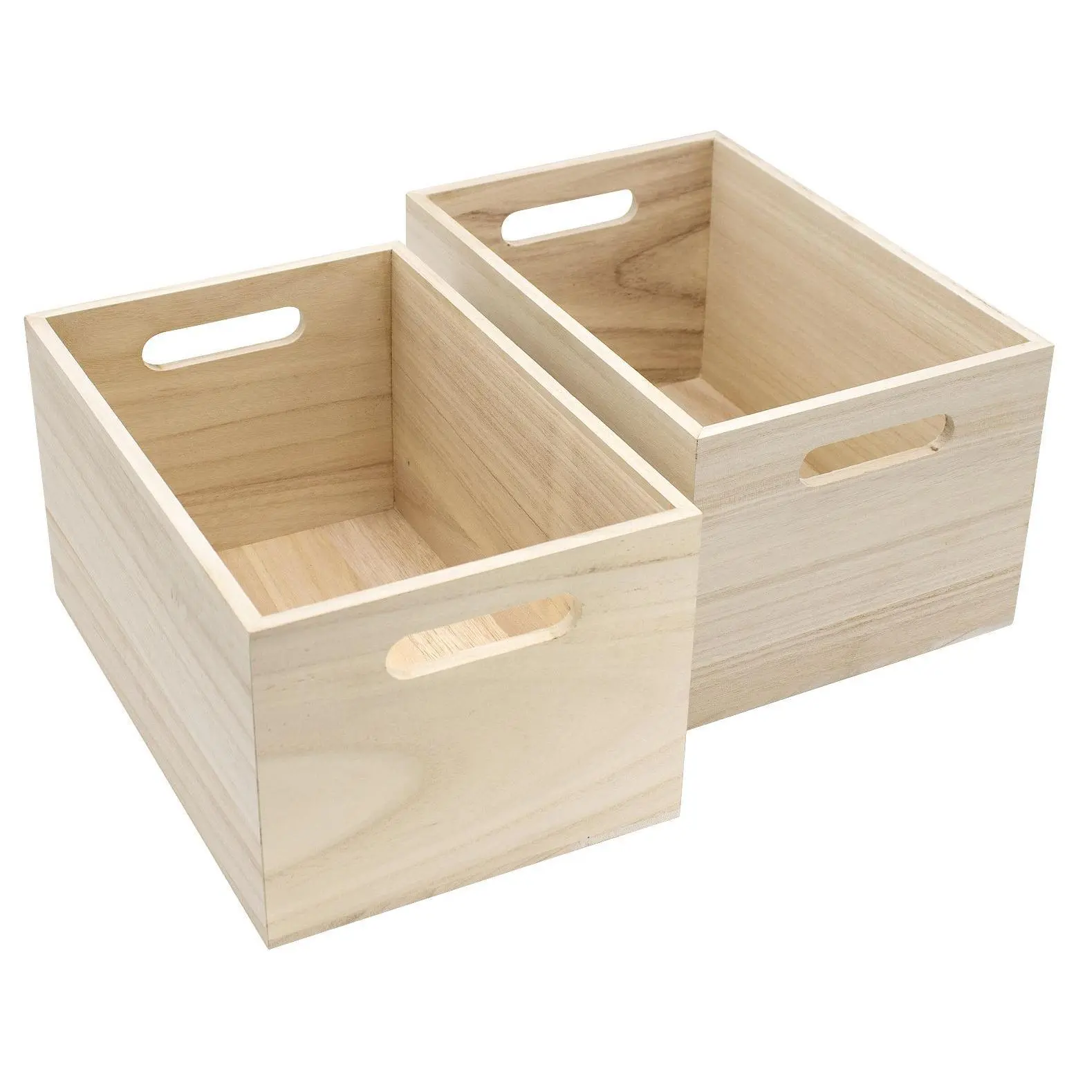 Sorbus Wooden Organizer Bins - 2 Pack Sorbus Wooden Organizer Bins - 2 Pack