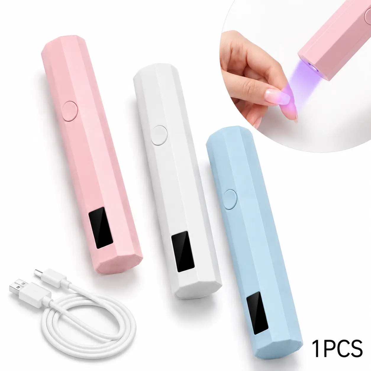 Rechargeable Nail Lamp, Cordless UV LED Nail Dryer for Gel Polish, Portable Gel Nail Curing Light for Home Manicure