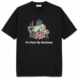 It's Past My Bedtime Shirt Sleepy Bear Design Menswear Top Sarcastic Funny Meme Tee