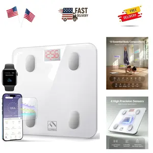 FitIndex Smart Body Weight Scale FSA & HSA Eligible Measures BMI Body Fat Muscle Mass & More Accurate Easy to Use Perfect for Health Tracking at Home with Bluetooth Sync APP