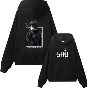 [LYBH] Kirito And Asuna Men Women Couple Sweatshirts Harajuku Long Sleeve Pullover Sword Art Online Anime Hoodie