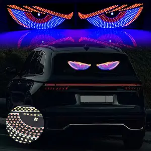 Devil Eyes LED Car Windshield Light, USB Plug&Play 11 Modes Adjustable Brightness Animated Demon Eye Lamp, Easy No-Wiring Install Fit SUV Truck Pickup RV Vehicle Warning Ambient interior Light