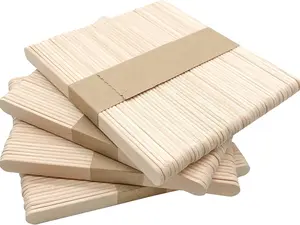 200 Pcs Craft Sticks Ice Cream Sticks Natural Wood Popsicle Craft Sticks 4.5 inch Length Treat Sticks Ice Pop Sticks for DIY Crafts