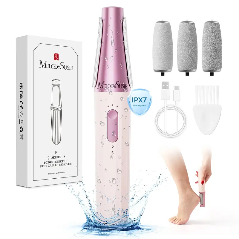 PC800G Rechargeable Feet Callus Remover, ginger nail treatment and portable foot care tool