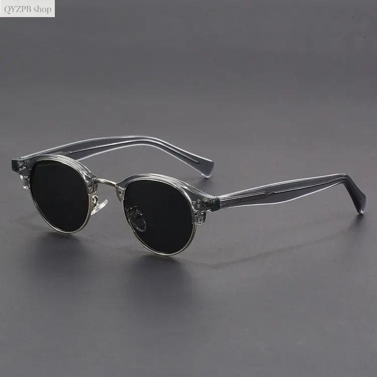 Korean-Inspired Trendy Small Frame Polarized Sunglasses for Men & Women | Small Face Fit Myopia-Friendly UV400 Protection Anti-Glare Driving Retro Y2K Streetwear Unisex Shades for Travel Beach & Outdoor Use,summerwins
