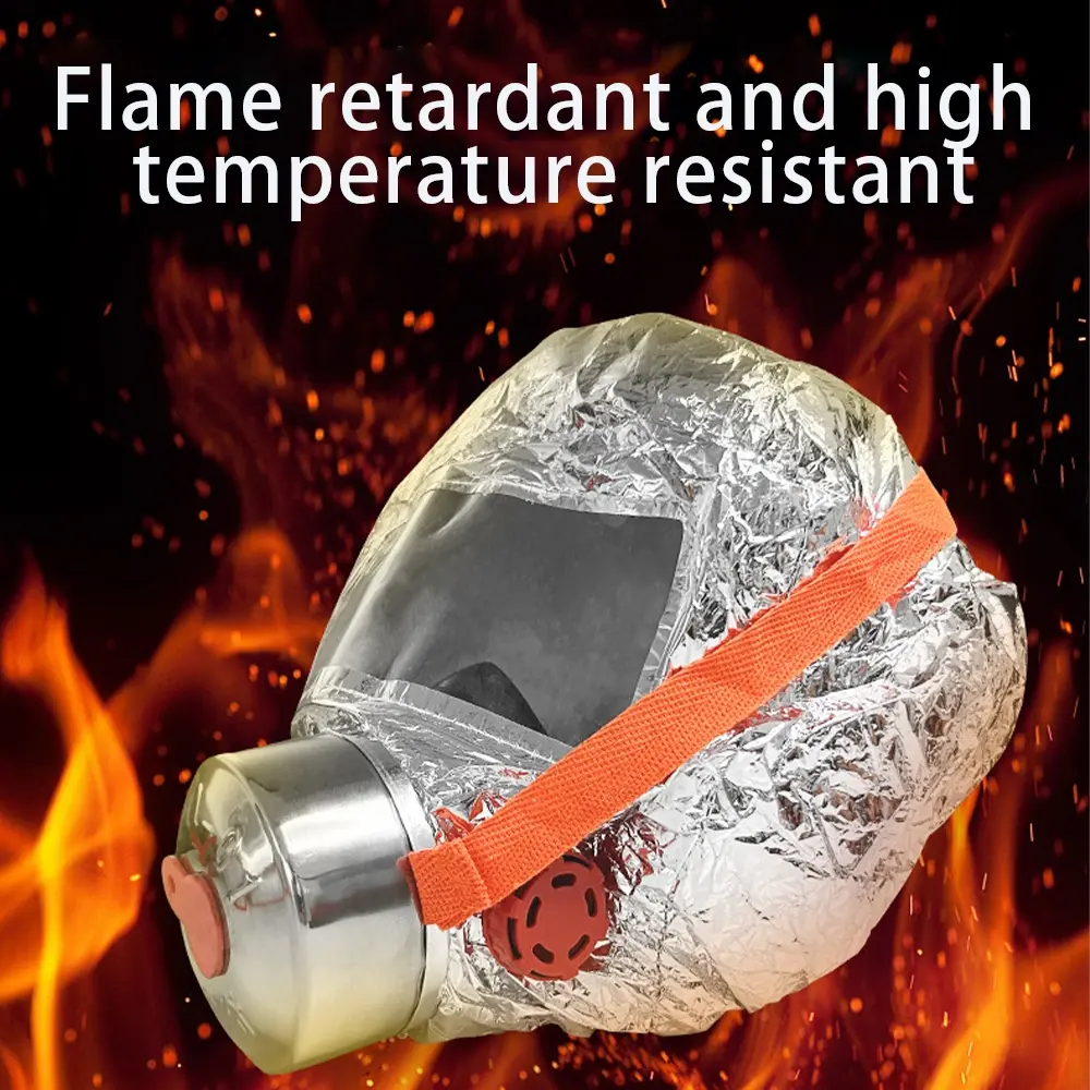 Fire Escape Mask Respirator, Gas Masks, Fireproof Anti-Toxic Smoke Protection, Home Use Self-Rescue Breathing Device, Emergency Safety Gear