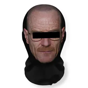 1Pack- Realistic 3D Mesh Celebrity Face Mask and Headpiece, Breathable Ultra-Fine Fiber Material, Super-Stretch Fit Design, Funny COSPLAY Prop, Novelty Mask for Costume Parties, Halloween, and Cosplay Events, etc