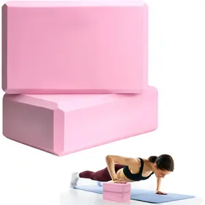 2 Pcs Yoga Blocks, 9"x6"x3" Foam Blocks, Yoga Props for Pilates, Stretching, Meditation, Lightweight Yoga Essentials, Exercise Blocks, Yoga Equipment