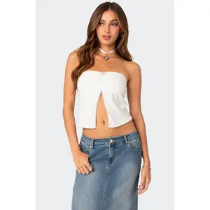 Percy Split Front Pointelle Top