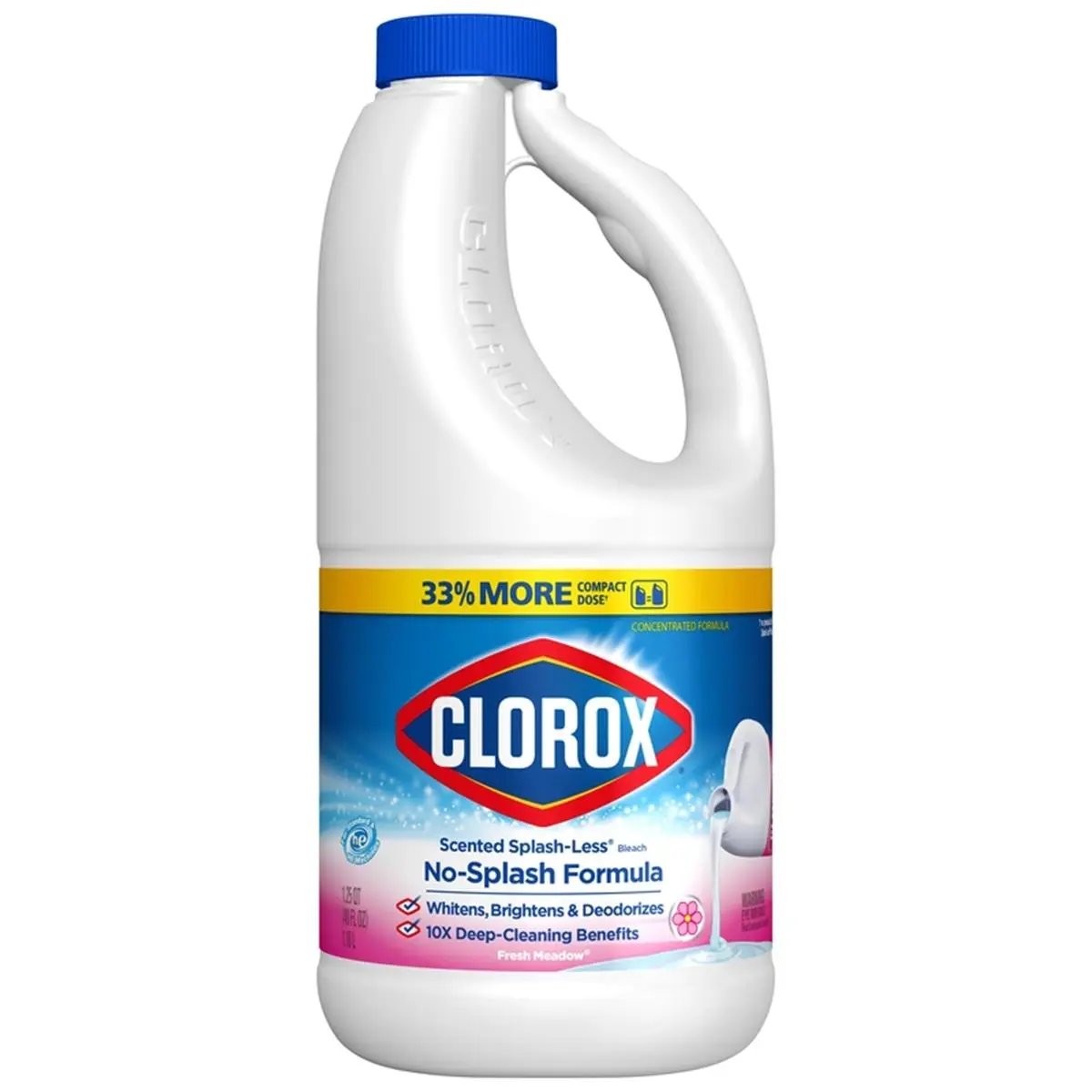 212 MAIN Splash-Less Clean Meadow Scent Bleach - 40 oz, EPA Registered, Container, Clorox 1018579, Pack of 6, Household Home Care Cleaner