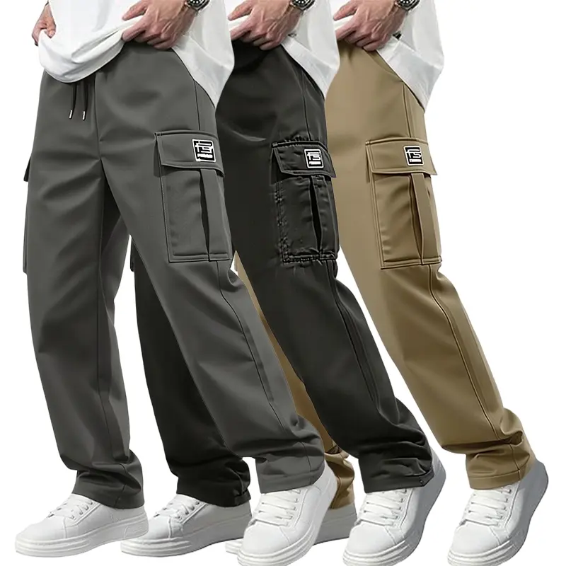 Dark gray + black + khaki