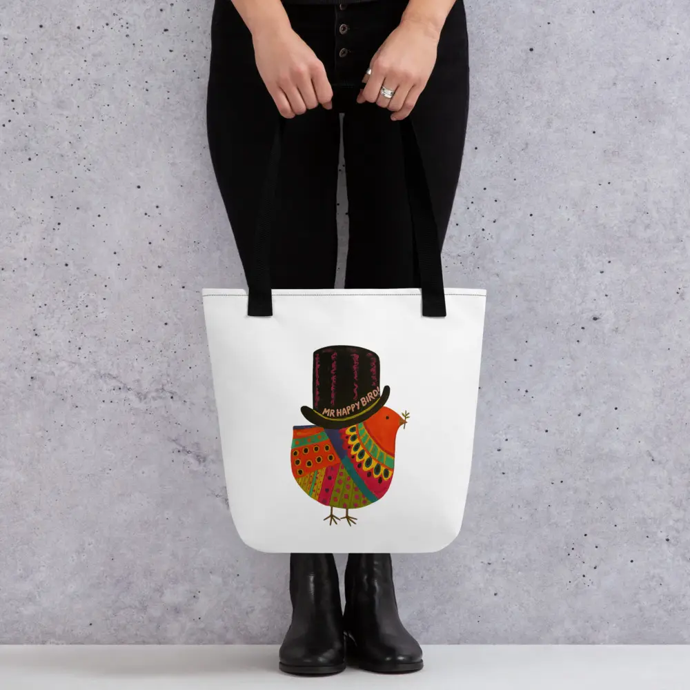 Mr Happy Bird! Fluffy Tote bag
