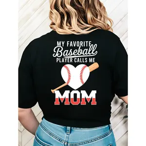 My Favorite Baseball Player Calls Me Mom Heart Baseball Essential T-Shirt