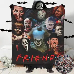 Halloween Horror Movie Blanket Horror Characters, Super Soft Halloween Decoration Sofa/Couch/Bedroom Michael Myers Blanket