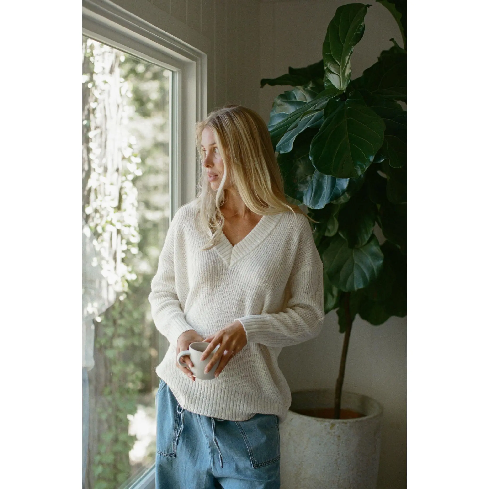 Cottage Ribbed Pullover Sweater
