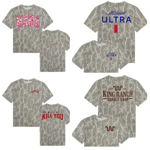 {Full Size S-5XL} Mossy Oak Bottomland Camo T-Shirt Mama Pink Graphic King Ranch Michelob Ultra Style Tee Funny Hunting Shirt Outdoor Streetwear Casual Unisex Breathable Lightweight Cotton TikTok Shop US Trendy Outfit