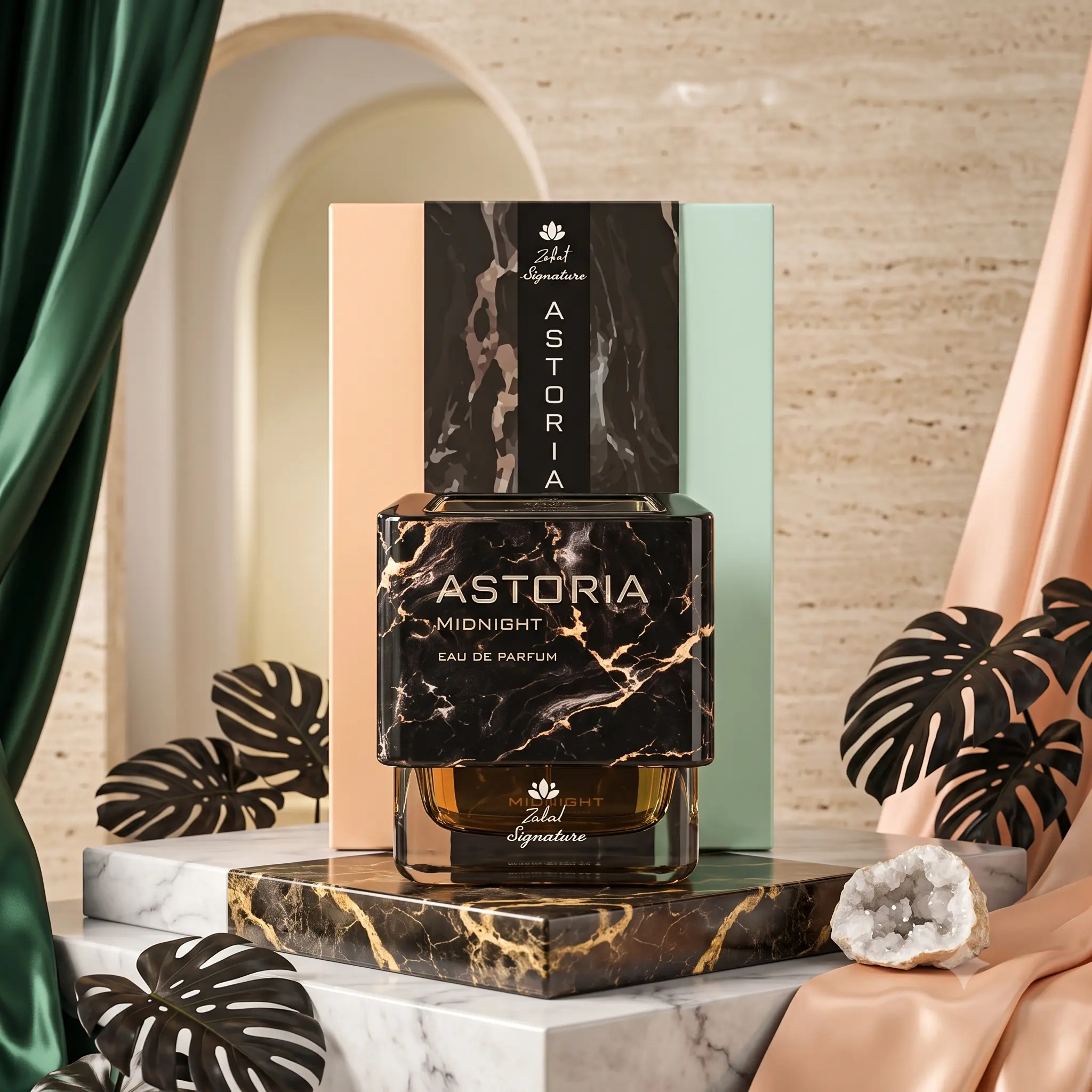 Astoria Midnight by Zakat Signature Eau De Parfum 3.4 FL OZ | Luxury Woody Amber Perfume for Men | Long Lasting 100ML