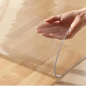 Clear Tablecloth, 1 Piece Rectangular Transparent Table Cover, Heat Resistant Scratchproof Table Mat, Table Protector for Home Hotel