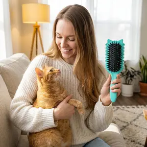 Upgraded Curl Defining Comb – Adorable Cat Ear Design, Wide Tooth Detangling Comb for Curly, Wavy & Coily Hair | Anti-Frizz, No-Pull Styling Tool for Men & Women, Perfect for Daily Use, Travel & Natural Hair Care