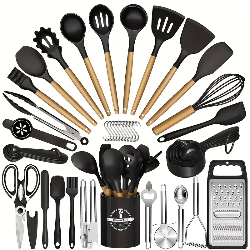44pcs Kitchen Cooking Tool Set - 44pcs Are Super Cost-Effective, Complete, High Temperature Resistant, Non-Stick, Dishwasher Safe, Selected Kitchen Tools, Suitable for Kitchen Enthusiasts And Beginners Best Gifts for Thanksgiving And Christmas