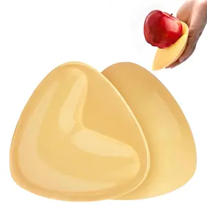 Self-Adhesive Bra Pads Sports Clothing Sponge Silicone Padding Thick Small Chest Enhancer Triangle Heart Shape Breast Inserts Sticky Nipple Covers