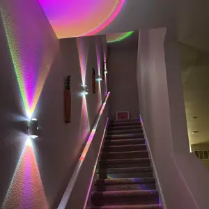 2 Pack Motion Sensor Ambient Night Light – Magnetic Rechargeable LED Wall Lights for Hallway, Stairs & Bedroom, Auto On/Off, Elevates Your Home at Night Decoration Modern Design Automatic Lighting