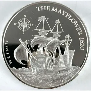 2022 Niue The Mayflower 2 oz Silver Coin - Circulated