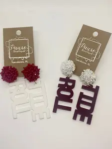 Roll Tide Acrylic Earrings