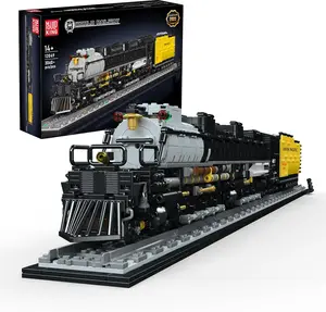 Mould King Big Boy Locomotive Building Kit with Base, Articulated Steam Locomotive Train Block Set for Adults, Scale Model for Adults Trains Lovers, Ideal Gift for Home Décor (3040 PCS)