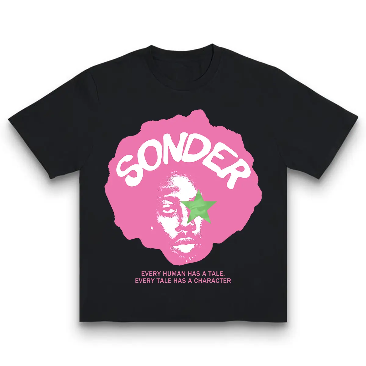 Sonder Geometric Print Tshirt, Men's Graphic Tee Made in USA, 100% Soft Cotton Streetwear, Casual Mens Clothing