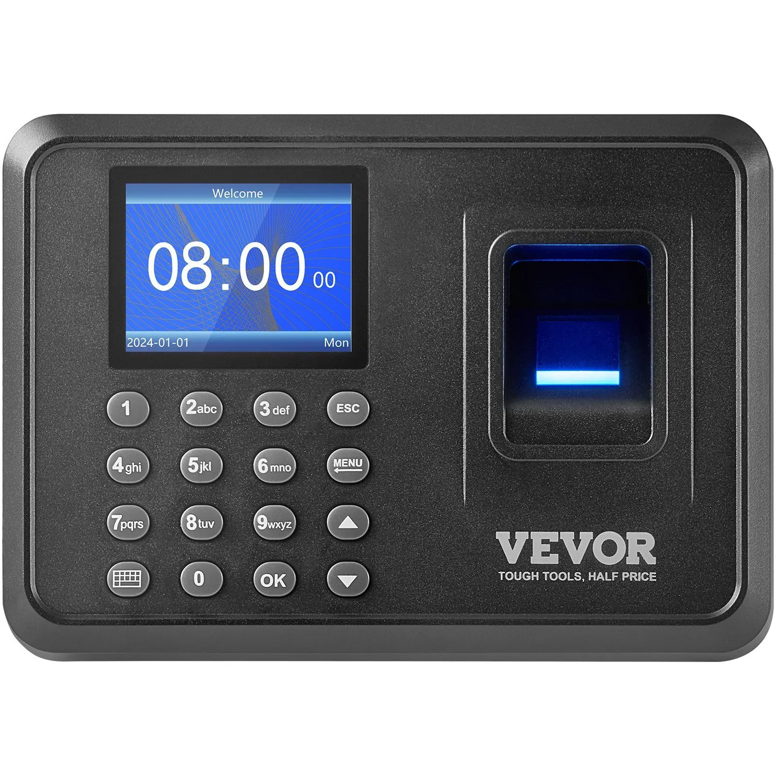 Time Clock, Fingerprint Time Clocks for Employees Small Business, Biometric Time Clock with USB Drive, Automatic Punch in/Out, No Monthly Fees