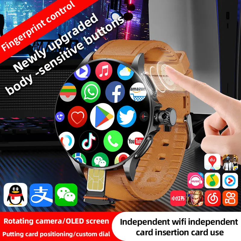 Round Screen Card Smart Watch – SIM Card, Bluetooth, Health Tracking, Stylish Design