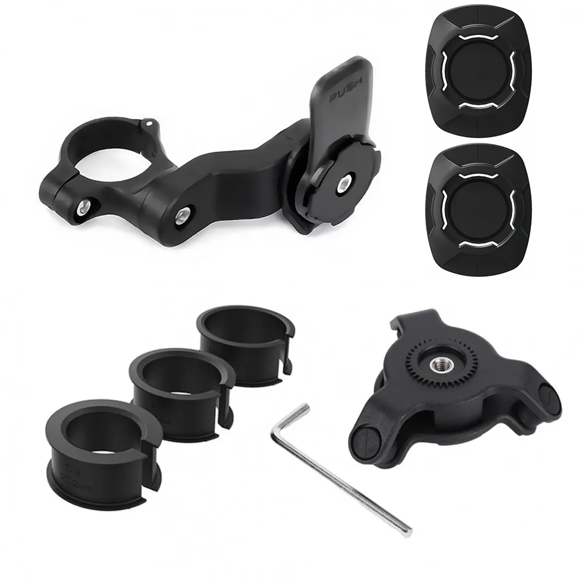 Motorcycle Bike Phone Holder, Shock-Absorbing Phone Bracket, Self-Lock Anti-Shake MTB Handlebar Holder, Portable Phone Mount Holder for Bikes and Electric Scooters, Motorcycle Accessories