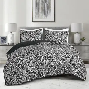 Charming and classic aesthetic  Comfortable Soft Versatile Printed Quilt Set - Available in  King or Queen Sizes.Breathable, Soft, and Cool for a Refreshing Night's Sleep！Gift for Mom / Wife / Grandma