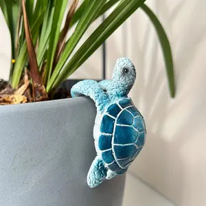 Turtle Design Garden Ornament, 1 Count Cute Playful Turtle Figurine, Home Decor for Living Room Bedroom, Outdoor Garden Decoration, Garden Accessories, Turtle Garden Statue, Memorable Gift for Friend