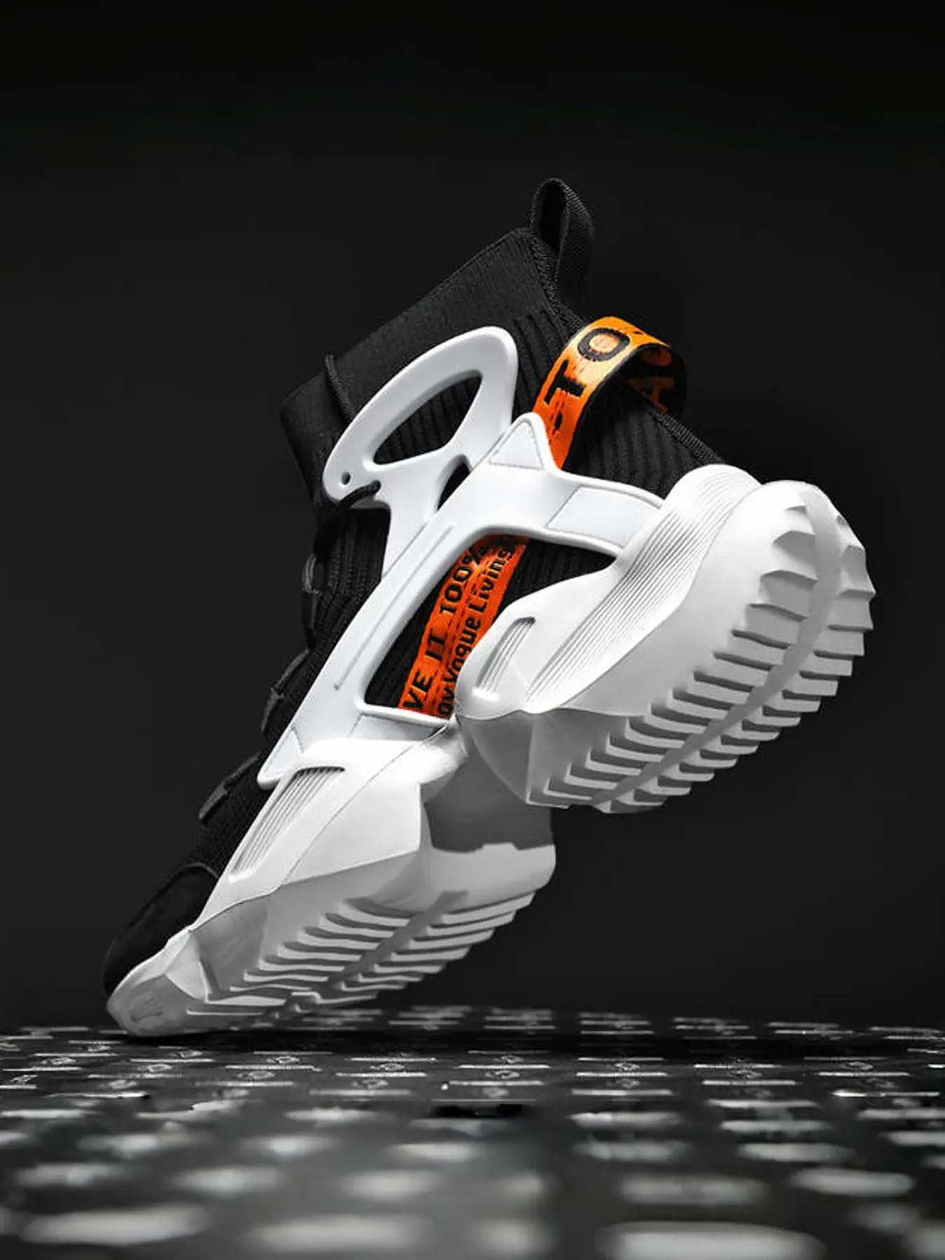 Men's Colorblock Letter Design Lace Up Front Mid Top Sneakers, New Fashion Casual Sporty Running Shoes, Trendy All-match Sneakers for Daily Wear