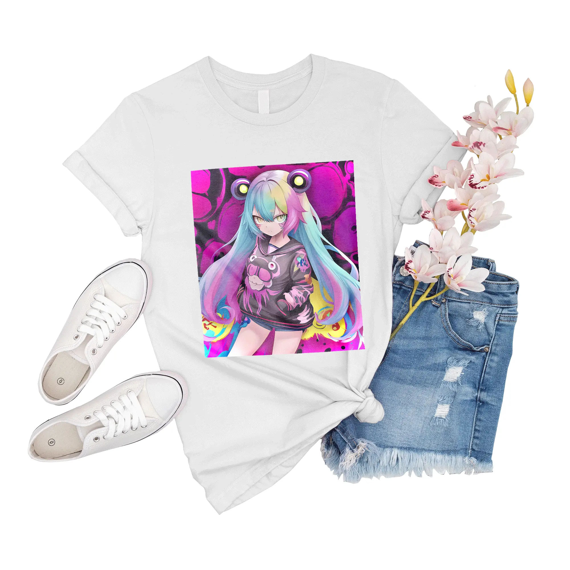T-Shirt Women Sanrio Rave Outfit Sassy In Pink Event Women Gift For Men Novelty Shirts Sleeve Big Shirt Boy Tee Girl