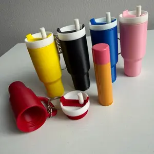 Tumbler Keychain with Lipstick Storage Compartment Portable Accessory