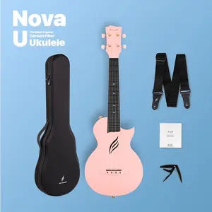 【Enya Nova U Concert Ukulele】Carbon Fiber Nova U 23"/Nova U Mini 21" -Waterproof Travel Ukulele with Case, Strap & Capo - All Weather Performance for Beginners & Travelers, Christmas Gift, TikTokShopHolidayHaul