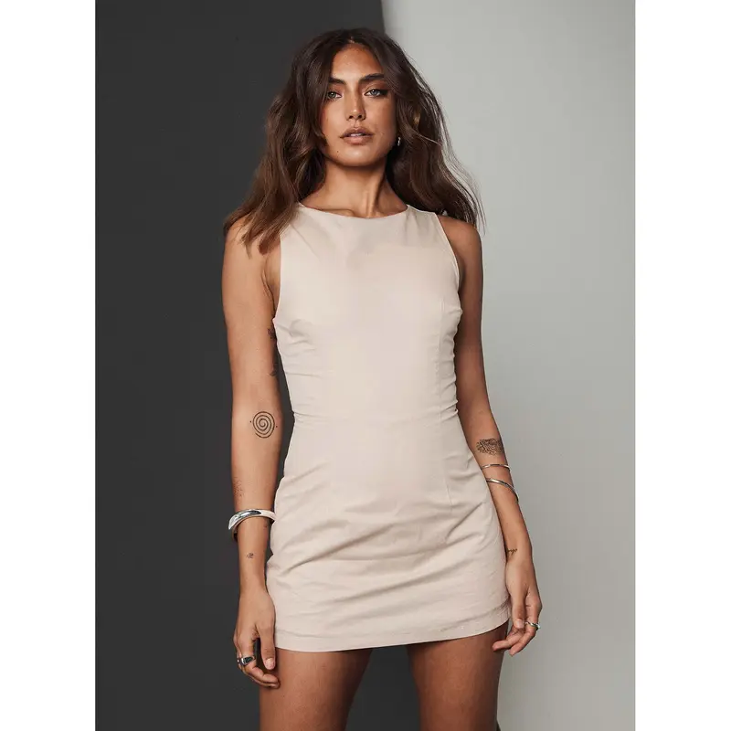 open lace back dress Kenzie Mini Dress Light Pink